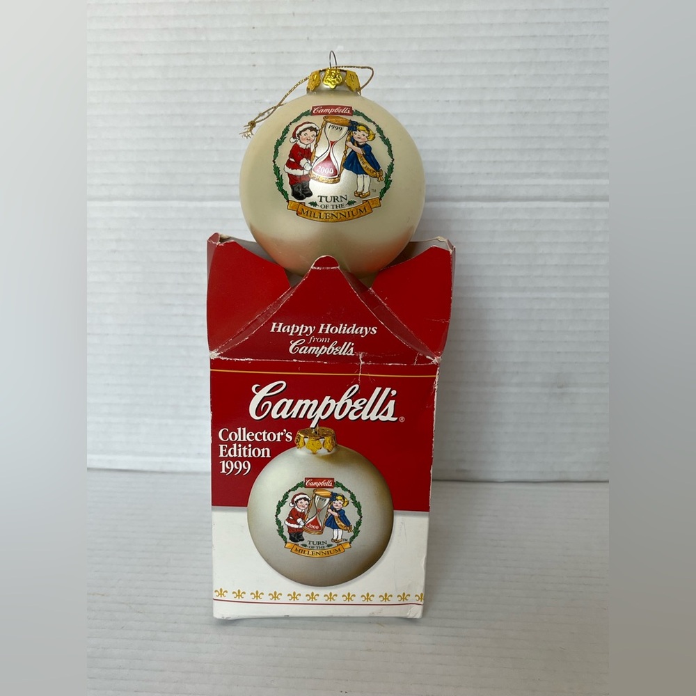 Vintage Campbell’s Christmas Ornament Collectors Edition 1999 Millenium